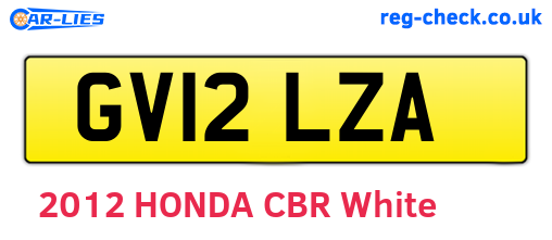 GV12LZA are the vehicle registration plates.