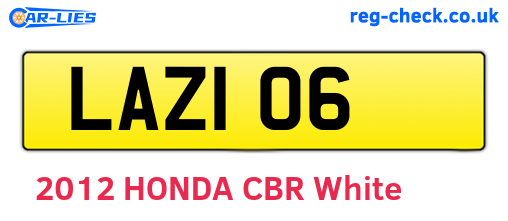 LAZ106 are the vehicle registration plates.