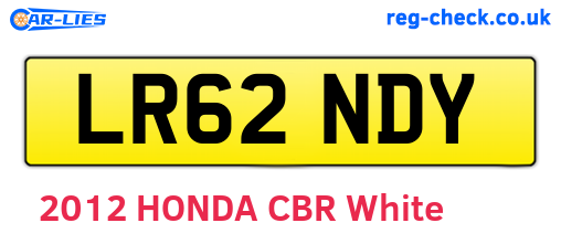 LR62NDY are the vehicle registration plates.