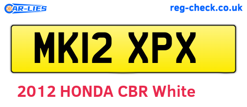 MK12XPX are the vehicle registration plates.