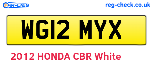 WG12MYX are the vehicle registration plates.