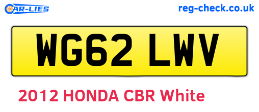 WG62LWV are the vehicle registration plates.