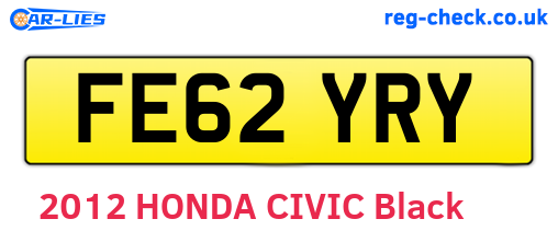 FE62YRY are the vehicle registration plates.