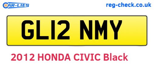 GL12NMY are the vehicle registration plates.