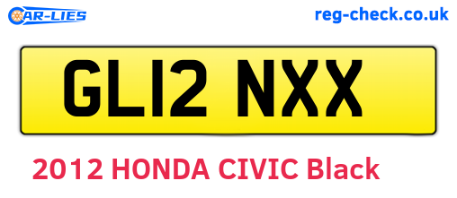 GL12NXX are the vehicle registration plates.