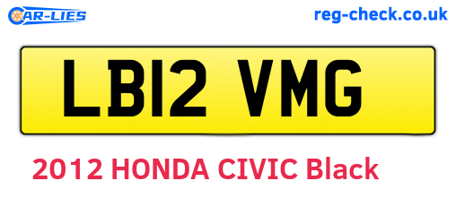 LB12VMG are the vehicle registration plates.