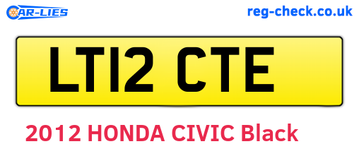 LT12CTE are the vehicle registration plates.