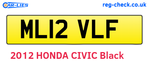 ML12VLF are the vehicle registration plates.