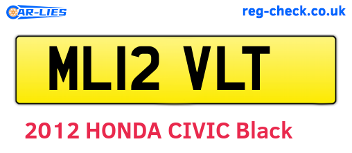 ML12VLT are the vehicle registration plates.