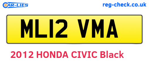 ML12VMA are the vehicle registration plates.