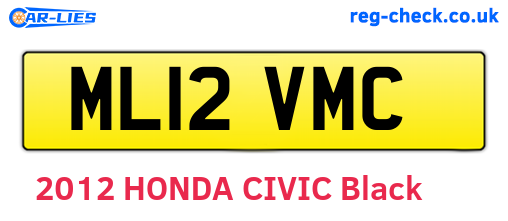 ML12VMC are the vehicle registration plates.