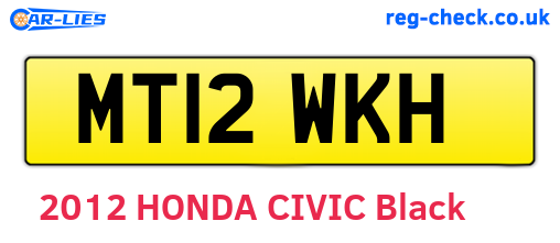 MT12WKH are the vehicle registration plates.