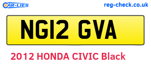 NG12GVA are the vehicle registration plates.