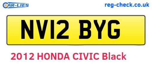 NV12BYG are the vehicle registration plates.