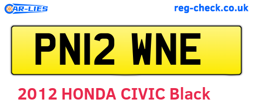 PN12WNE are the vehicle registration plates.