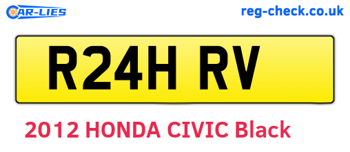 R24HRV are the vehicle registration plates.