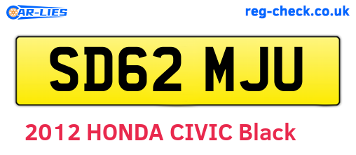 SD62MJU are the vehicle registration plates.