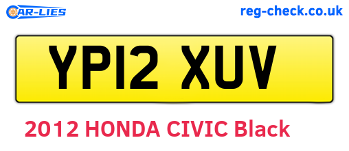 YP12XUV are the vehicle registration plates.