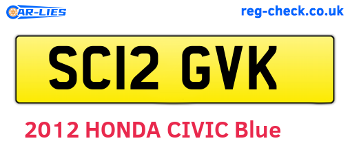 SC12GVK are the vehicle registration plates.