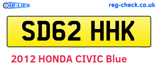 SD62HHK are the vehicle registration plates.