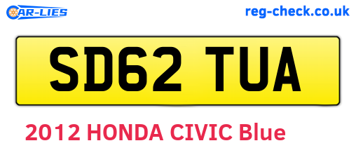 SD62TUA are the vehicle registration plates.