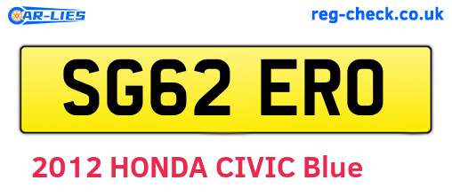 SG62ERO are the vehicle registration plates.