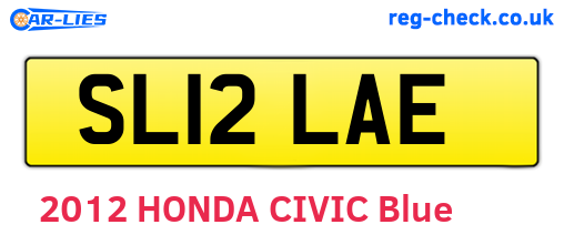 SL12LAE are the vehicle registration plates.