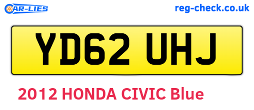 YD62UHJ are the vehicle registration plates.