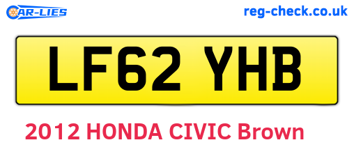 LF62YHB are the vehicle registration plates.