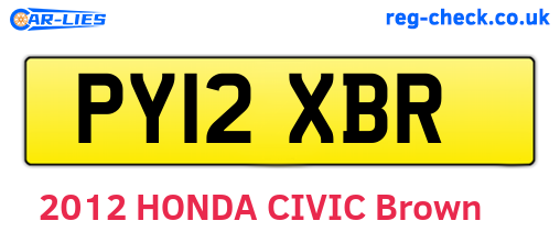 PY12XBR are the vehicle registration plates.