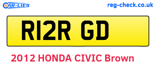 R12RGD are the vehicle registration plates.