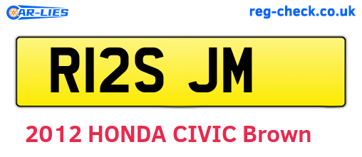 R12SJM are the vehicle registration plates.