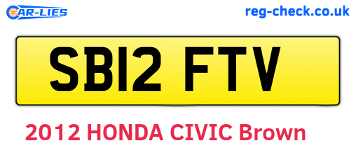 SB12FTV are the vehicle registration plates.