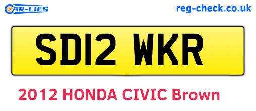 SD12WKR are the vehicle registration plates.