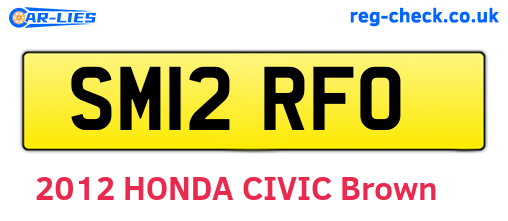 SM12RFO are the vehicle registration plates.