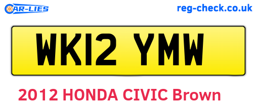 WK12YMW are the vehicle registration plates.