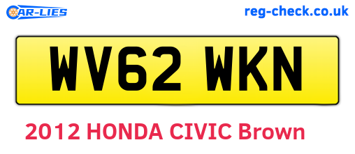WV62WKN are the vehicle registration plates.