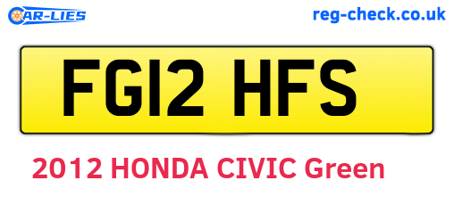 FG12HFS are the vehicle registration plates.