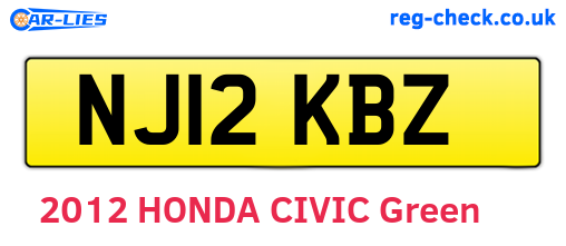 NJ12KBZ are the vehicle registration plates.