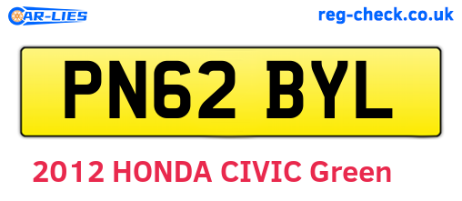 PN62BYL are the vehicle registration plates.