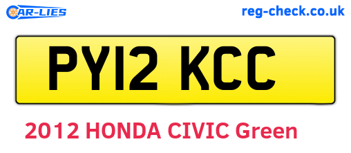 PY12KCC are the vehicle registration plates.