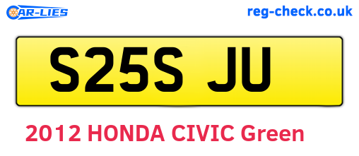 S25SJU are the vehicle registration plates.