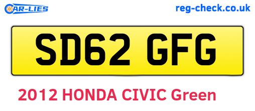 SD62GFG are the vehicle registration plates.