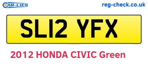 SL12YFX are the vehicle registration plates.