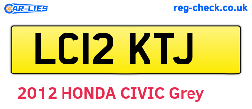 LC12KTJ are the vehicle registration plates.