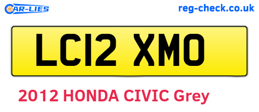 LC12XMO are the vehicle registration plates.