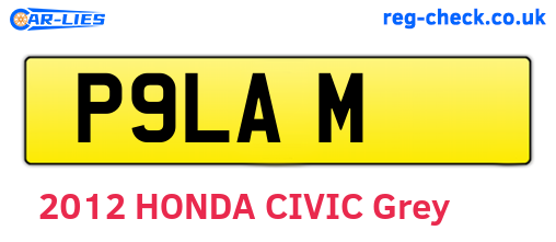 P9LAM are the vehicle registration plates.