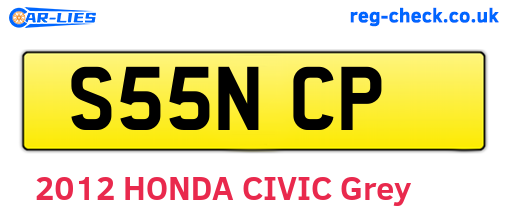 S55NCP are the vehicle registration plates.