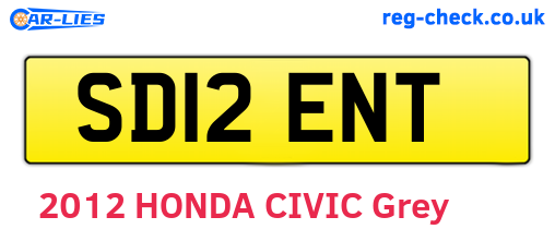 SD12ENT are the vehicle registration plates.