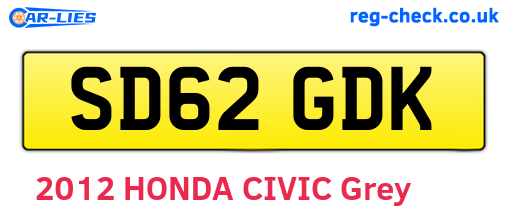 SD62GDK are the vehicle registration plates.